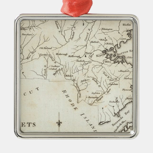 Massachusetts 2 metal ornament (Front)