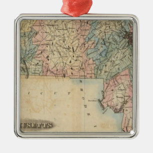 Massachusetts 3 metal tree decoration