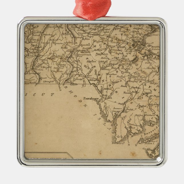 Massachusetts 5 metal ornament (Front)
