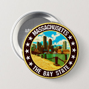 Massachusetts                                      7.5 cm round badge