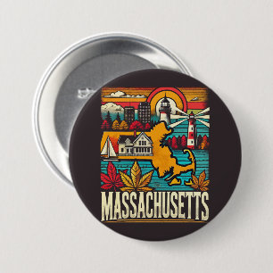 Massachusetts 7.5 Cm Round Badge