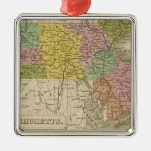Massachusetts 7 metal tree decoration