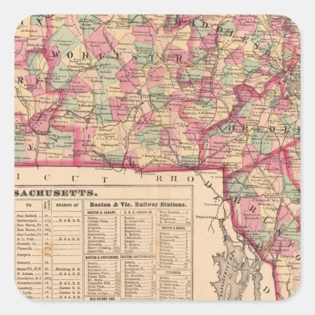 Massachusetts 8 square sticker (Front)