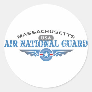 Massachusetts Air National Guard Classic Round Sticker