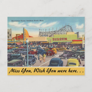 Massachusetts Amusement Centre, Salisbury Beach Postcard