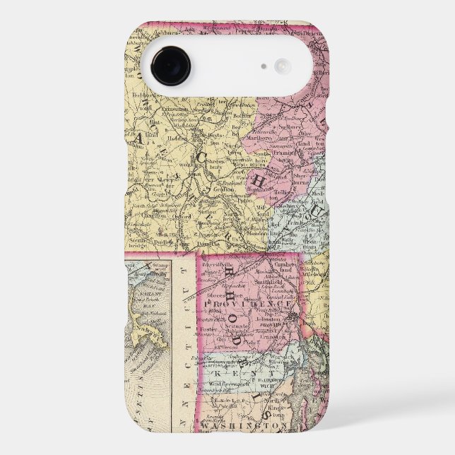Massachusetts And Rhode Island 2 Case-Mate iPhone Case (Back)
