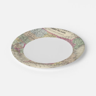 Massachusetts And Rhode Island 2 Paper Plate
