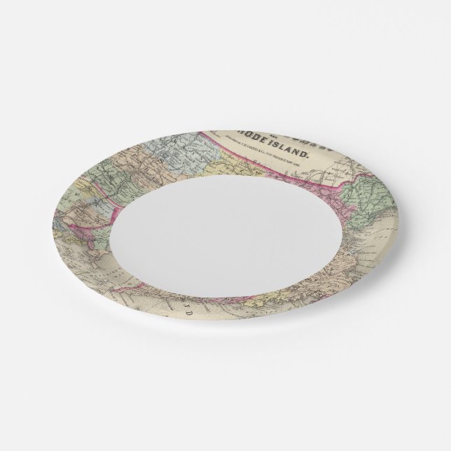Massachusetts And Rhode Island 2 Paper Plate (Angled)