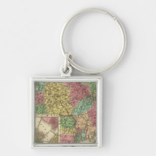 Massachusetts And Rhode Island Key Ring