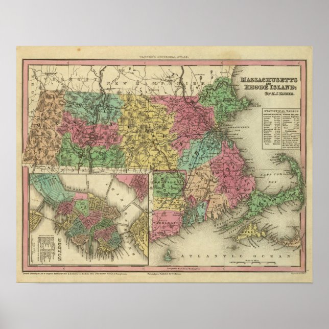 Massachusetts And Rhode Island Poster (Front)