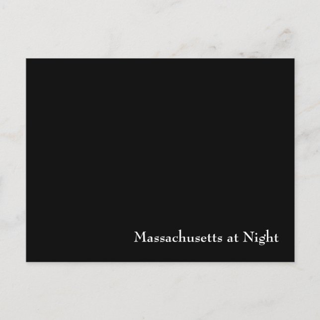 Massachusetts at Night Postcard (Front)