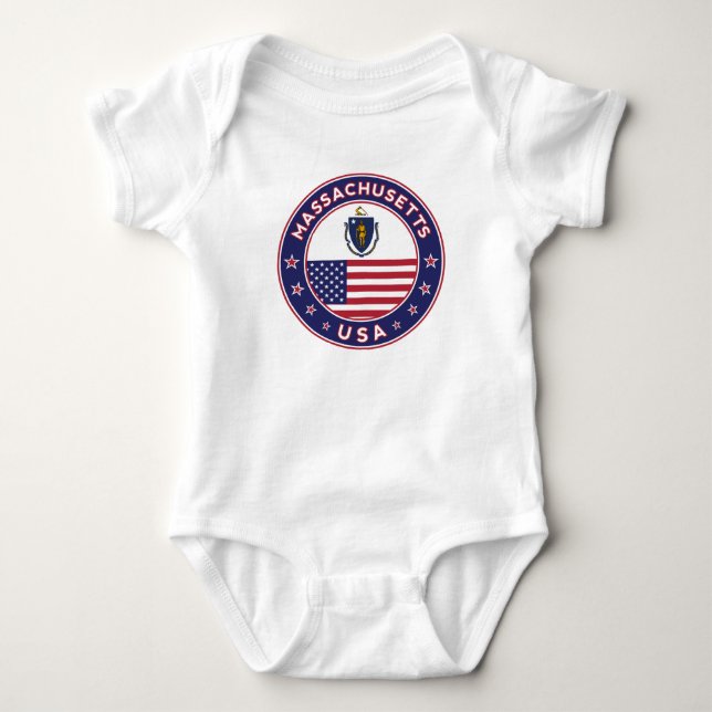 Massachusetts Baby Bodysuit (Front)