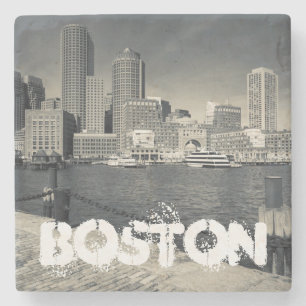 Massachusetts, Boston, Rowe's Wharf buildings Stone Coaster