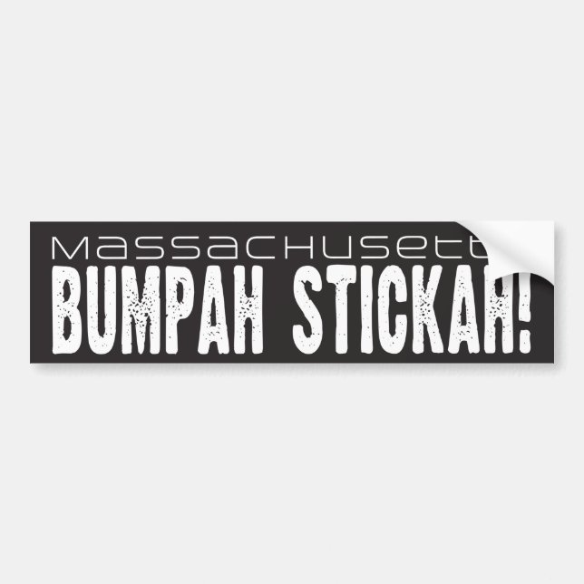 Massachusetts Bumpah Stickah! Bumper Sticker (Front)