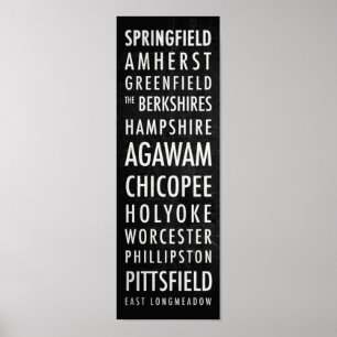 Massachusetts Bus Poster - Western Mass