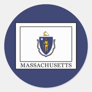 Massachusetts Classic Round Sticker