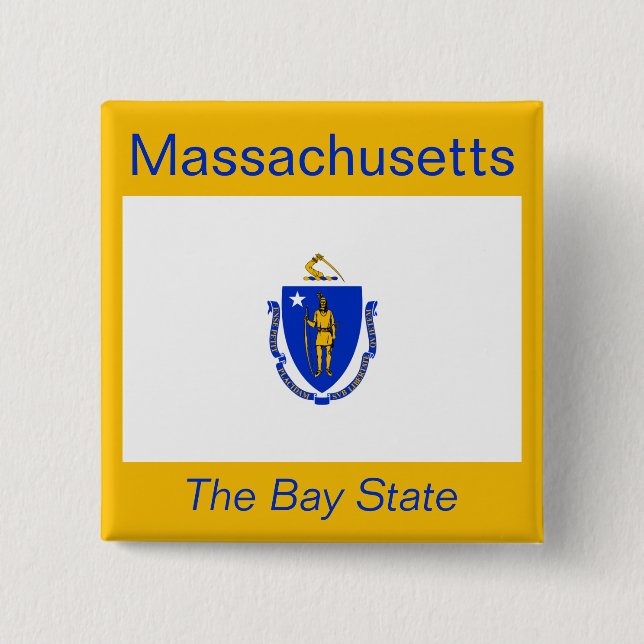 Massachusetts Flag Button (Front)