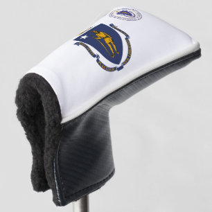 Massachusetts flag golf head cover