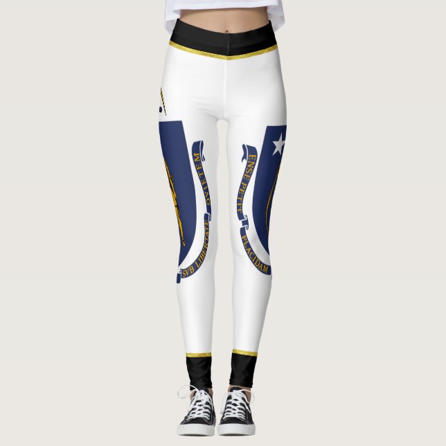 Massachusetts flag leggings (Front)