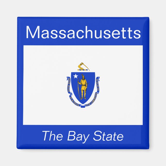 Massachusetts Flag Magnet (Front)