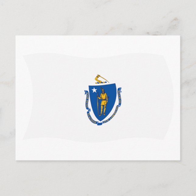 Massachusetts Flag Postcard (Front)