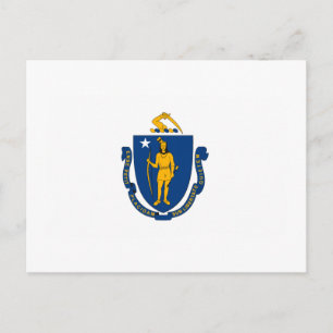 Massachusetts Flag Postcard