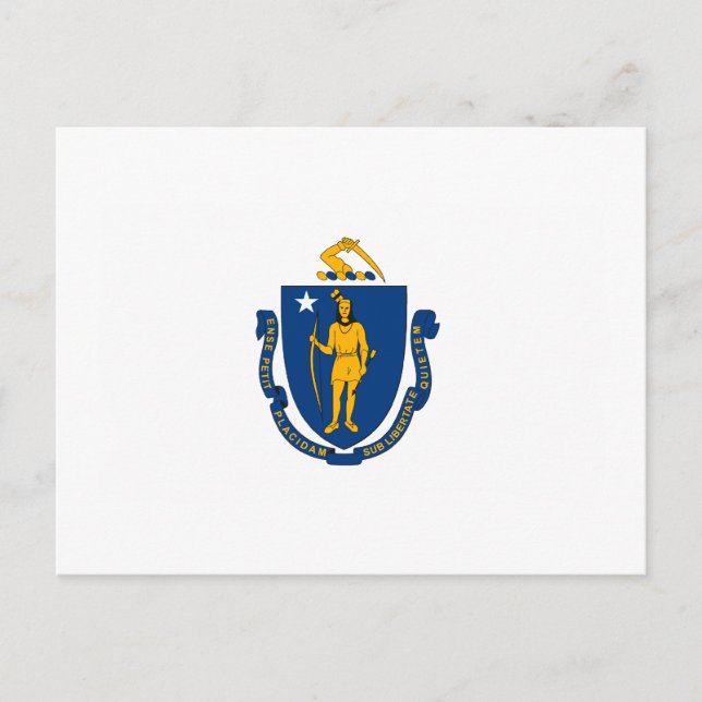 Massachusetts Flag Postcard (Front)
