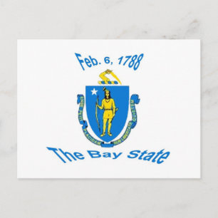 Massachusetts Flag Postcard