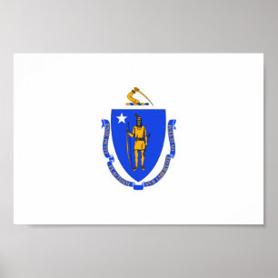 Massachusetts Flag Poster
