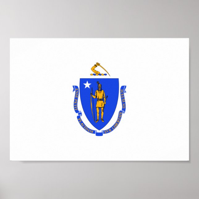 Massachusetts Flag Poster (Front)