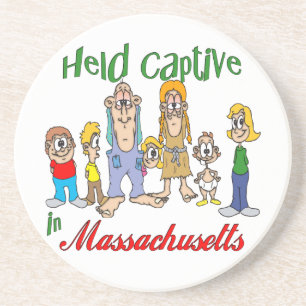 Massachusetts Funny Trailer Park Sandstone Coaster