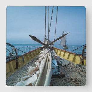 Massachusetts, Gloucester, Schooner Festival 3 Square Wall Clock