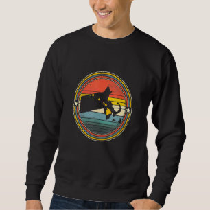 Massachusetts Hawaii Roots Origine State Map Retro Sweatshirt