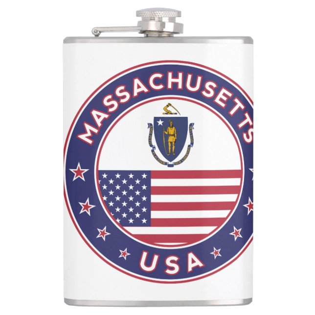 Massachusetts Hip Flask (Front)