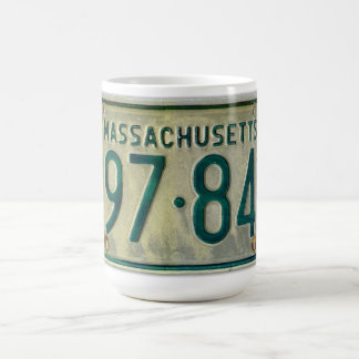 Massachusetts License Plate Mug