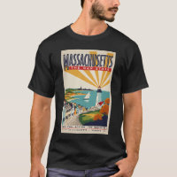 Massachusetts Lighthouse Illustration Travel Art