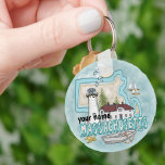 Massachusetts Lighthouse  Key Ring<br><div class="desc">Massachusetts Lighthouse keychain by ArtMuvz Illustration. Matching watercolor lighthouse t shirt, apparel, nautical clothing, lighthouse collector apparel. Lighthouse gifts are a great way to show someone you care, especially if they love the ocean, the coast, or lighthouses themselves. Lighthouses are iconic symbols of hope, guidance, and safety, and they can...</div>