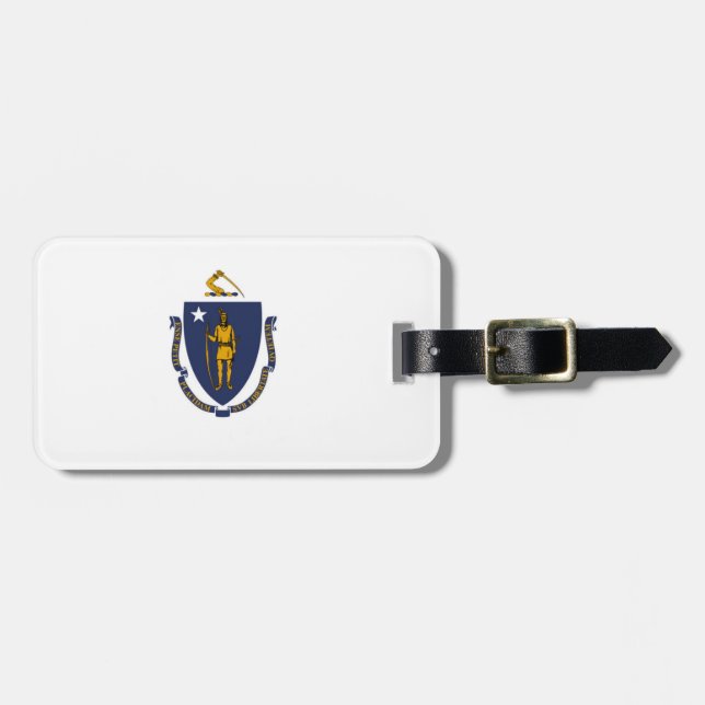 Massachusetts Luggage Tag (Front Horizontal)
