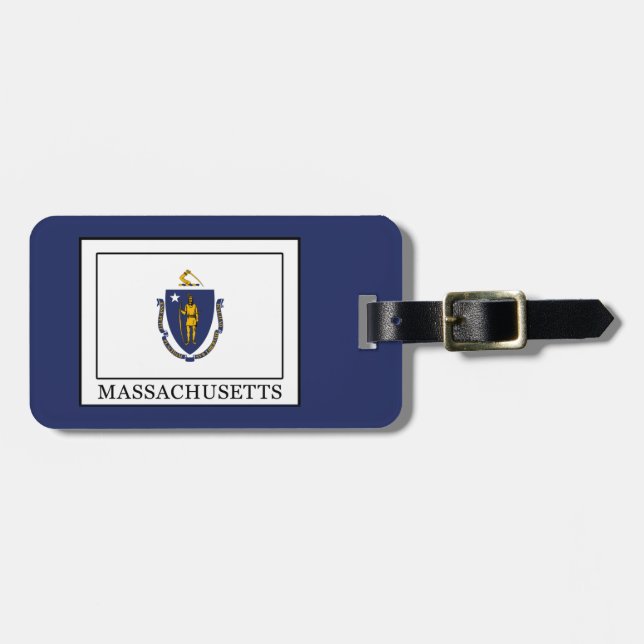 Massachusetts Luggage Tag (Front Horizontal)