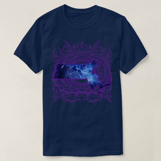 Massachusetts Mandala  T-Shirt (Design Front)