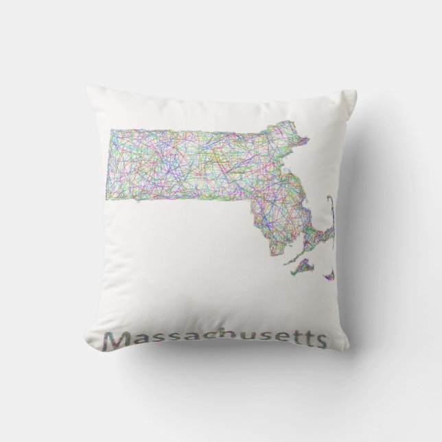 Massachusetts map cushion (Front)