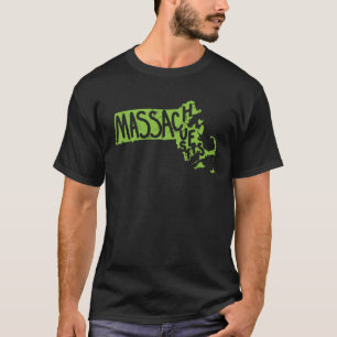 Massachusetts Maps Outline USA America T-Shirt