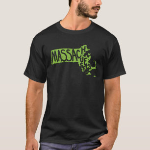 Massachusetts Maps Outline USA America T-Shirt