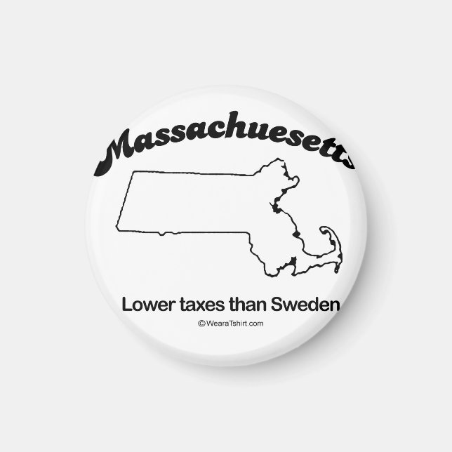 MASSACHUSETTS - "MASSACHUSETTS STATE MOTTO" T-shir Magnet (Front)