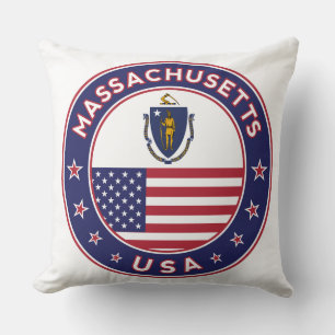 Massachusetts, Massachusetts sticker, phone case Cushion