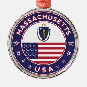 Massachusetts, Massachusetts sticker, phone case Metal Ornament
