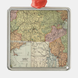 Massachusetts Metal Ornament