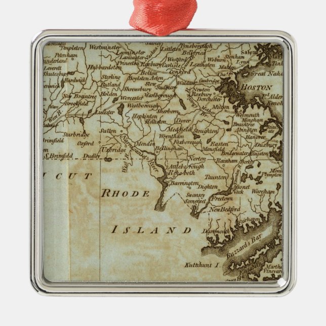 Massachusetts Metal Tree Decoration (Front)