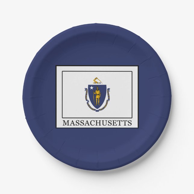 Massachusetts Paper Plate (Front)