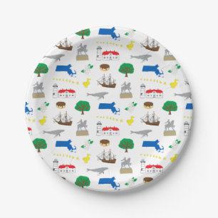 Massachusetts Paper Plates